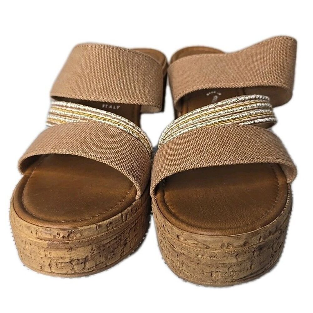 Italian Shoemakers NWOB Jurie Women's Tan Wedge Sandals Size 10 (7747039) NEW - Picture 4 of 8